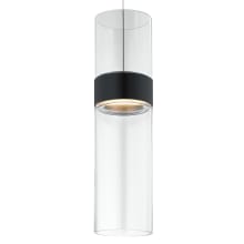 Manette 4" Wide LED Mini Pendant for Freejack System and with Clear Glass Shades
