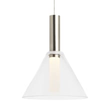 Mezz Single Light 6-5/8" Wide LED FreeJack Pendant with Glass Outer Shade and Inner Acrylic Light Diffuser