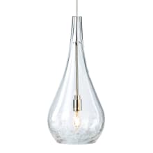 Seguro 1 Light FreeJack Pendant with Clear Crackled Glass Shade