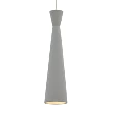 Windsor 5" Wide LED Mini Pendant for Freejack System with a Gray Shade and LED Bulb