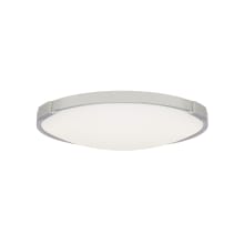 Lance Convertible Single Light 13-13/32" Wide Integrated LED Flush Mount Ceiling Fixture / Wall Sconce with a Frosted Glass Shade - 277V