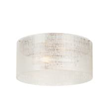 Vetra 2 Light 13" Wide Flush Mount Ceiling Fixture with Linen Weave Glass Shade