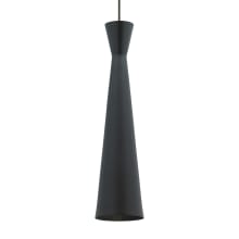 Windsor 5" Wide LED Mini Pendant for Kable Lite System with a Black Shade and LED Bulb