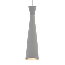 Windsor 5" Wide LED Mini Pendant for Kable Lite System with a Gray Shade and LED Bulb