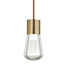 Alva 4" Wide LED Natural Brass Mini Pendant