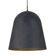 Fett Single Light 17-11/16" Wide Line-Voltage Suspension Pendant with Sand Cast Aluminum Shade