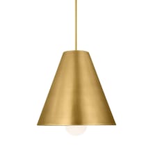 Ace 18" Wide LED Natural Brass Pendant