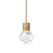 Kira 8" Wide LED Natural Brass Mini Pendant