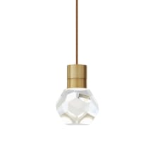 Kira 8" Wide LED Natural Brass Mini Pendant