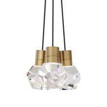 Kira 8" Wide LED Natural Brass Multi Light Pendant