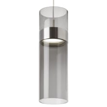 Manette 5" Wide LED Mini Pendant with Transparent Smoke Glass Shades - 277 Volts