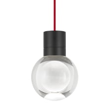 Mina 11 Light 21-11/16" Wide LED Multi Light Pendant with a Clear Outer and Inner Etched Glass Spheres - 3000K