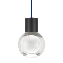 Mina 11 Light 21-11/16" Wide LED Multi Light Pendant with a Clear Outer and Inner Etched Glass Spheres and Warm Color Dimming