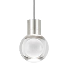 Mina 11 Light 21-11/16" Wide LED Multi Light Pendant with a Clear Outer and Inner Etched Glass Spheres and Warm Color Dimming