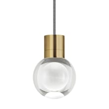 Mina 5" Wide LED Natural Brass Mini Pendant