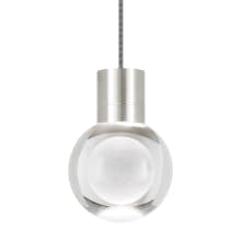 Mina 5" Wide LED Mini Pendant with Black and White Cord - Adjustable Color Temperature