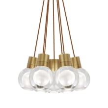 Mina 14" Wide LED Natural Brass Multi Light Pendant