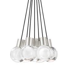 Mina 7 Light 14" Wide LED Multi Light Pendant with Red Cord - Adjustable Color Temperature