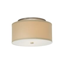 Mulberry Single Light 20" Wide 277V LED Semi-Flush Ceiling Fixture with Fabric Shade