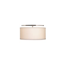 Mulberry Small Round Desert Clay Fabric Shade Semi-Flush Mount Ceiling Fixture