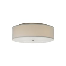 Mulberry Single Light 13" Wide LED Semi-Flush Ceiling Fixture with Fabric Shade