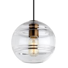 Sedona Grande Single Light 7-1/12" Wide Line-Voltage Suspension LED Pendant with a Smooth Transparent Glass Shade