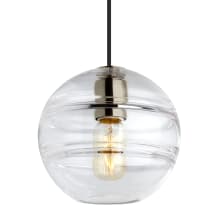 Sedona Grande Single Light 7-1/12" Wide Line-Voltage Suspension LED Pendant with a Smooth Transparent Glass Shade