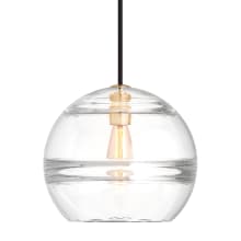 Sedona 12" Wide LED Pendant with Clear Glass Shade and LED Bulb