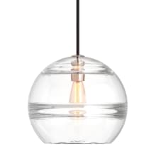 Sedona 12" Wide LED Pendant with Clear Glass Shade and LED Bulb