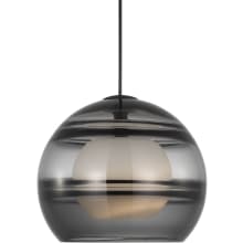 Sedona 12" Wide Pendant with Smoked Glass Shade