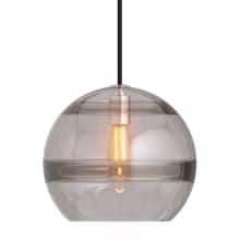 Sedona 12" Wide LED Pendant with Smoked Glass Shade and LED Bulb