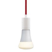 SoCo 1 Light Mini Pendant with White Modern Socket and 8 Foot Colored Cord