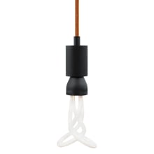 SoCo 1 Light Mini Pendant with Black Modern Socket and 16 Foot Colored Cord