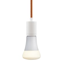 SoCo 1 Light Mini Pendant with White Modern Socket and 16 Foot Colored Cord