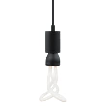 SoCo 1 Light Mini Pendant with Black Modern Socket and 24 Foot Colored Cord