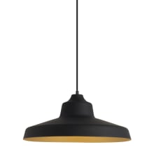 Zevo Single Light 18" Wide LED Pendant with Metal Shade and 3000K LED Bulb