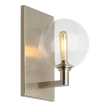 Gambit Single Light 9" High LED Wall Sconce with a Glass Globe Shade