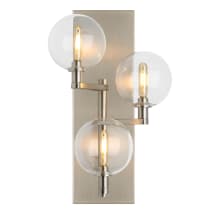 Gambit 3 Light 17-1/2" Tall Wall Sconce with Glass Globe Shades