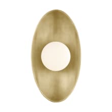 Ace 13" Tall LED Natural Brass Wall Sconce