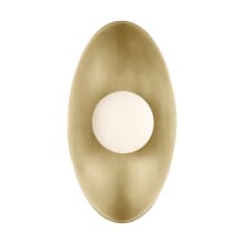 Ace 16" Tall LED Natural Brass Wall Sconce