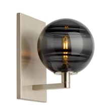 Sedona Single Light 9" High LED Wall Sconce with a Glass Globe Shade