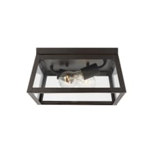 Founders 2 Light 12" Wide Outdoor Flush Mount Square Ceiling Fixture