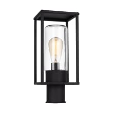 Vado 15" Tall Post Light with Clear Glass Shade