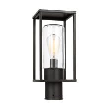 Vado 15" Tall Post Light with Clear Glass Shade