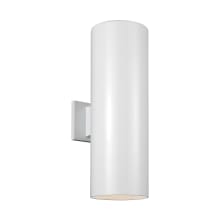 Outdoor Cylinders 2 Light 18" Tall Outdoor Wall Sconce