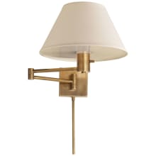 VC Classic 11" High Plug-In Wall Sconce with Linen Shade