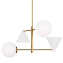 Cosmo 4 Light 28" Wide Abstract Chandelier