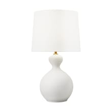 Antonina 26" Tall LED Vase Table Lamp with White Linen Shade