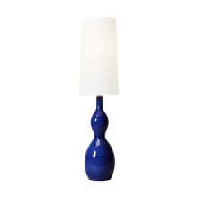 Antonina 58" Tall LED Vase Floor Lamp with White Linen Shade