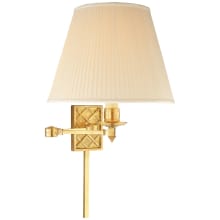 Gene 15" High Wall Sconce with Silk Shade